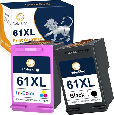 Colorking Remanufactured Ink Cartridges Replacement For Hp 61xl 61 Xl To Use With Envy 4500 5530