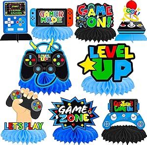 Amazon Video Game Honeycomb Centerpieces 12Pcs Game Party Table