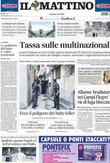 Prima Pagina Mattino Spalletti Quanto Napoli C Nell Avventura Con