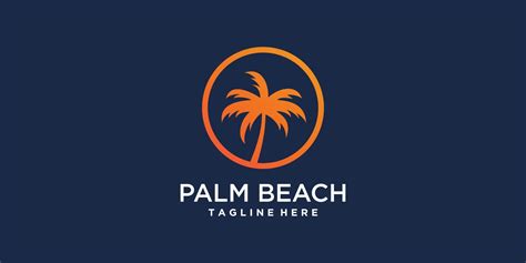 Dise O De Logotipo De Palmera Con Vector Premium De Concepto Creativo