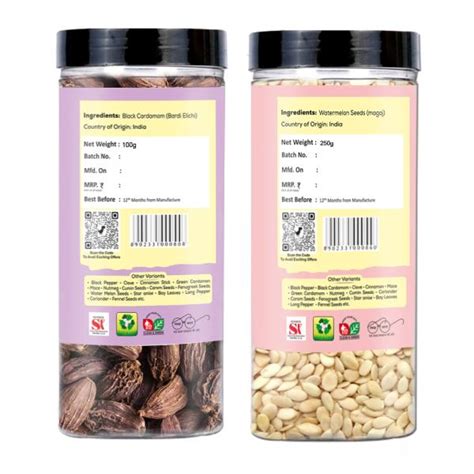 Yum Yum Premium Whole Spices Combo Pack G Black Cardamom G