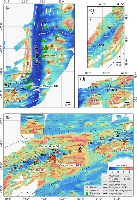 Detailed Bathymetry Maps Showing Seafloor Morphology And Geological