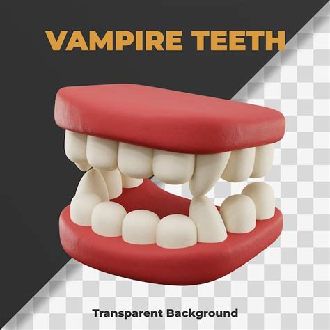 Premium PSD 3d Vampire Teeth Icon Halloween Illustration