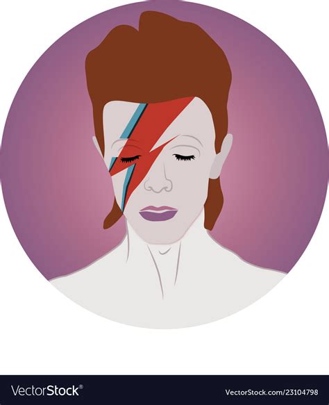 David bowie portrait Royalty Free Vector Image