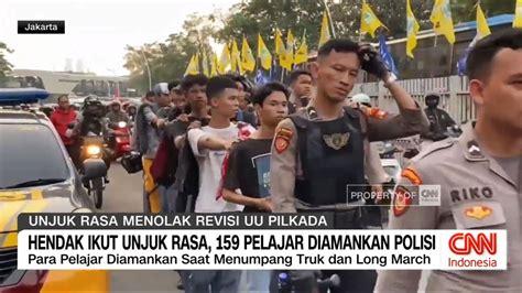 Hendak Ikut Unjuk Rasa 159 Pelajar Diamankan Polisi YouTube