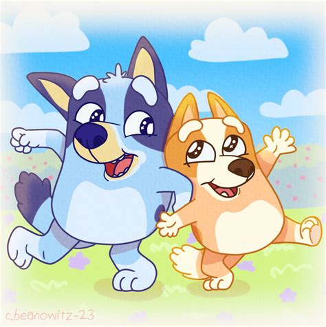 Bluey and Bingo by CBeanowitz on DeviantArt