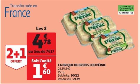 Promo La brique de brebis lou pérac chez Auchan