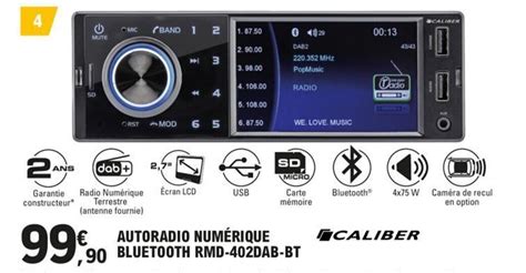 Promo AUTORADIO NUMÉRIQUE BLUETOOTH RMD 402DAB BT chez E Leclerc L Auto