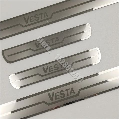 Door Sill For Lada Vesta Plates Stainless Still Car Styling