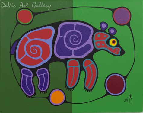 Bear By Jim Oskineegish Native Canadian Arts Woodland Art