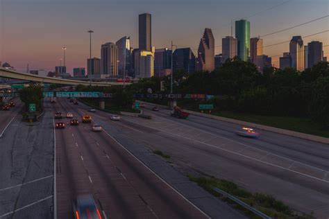 Downtown Houston Skyline and Be Someone Mural at Sunset - Etsy