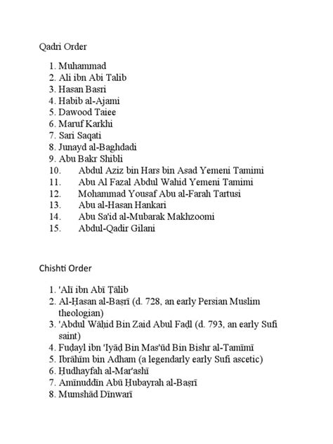 Sufi Orders | PDF