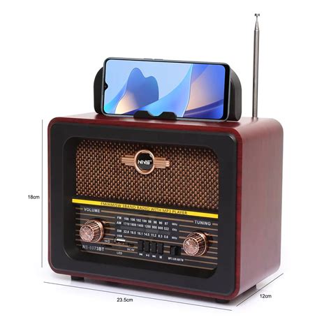 Radyo nostalji şarjli bt usb sd telefon standli nns ns 8073bt Fiyat ve