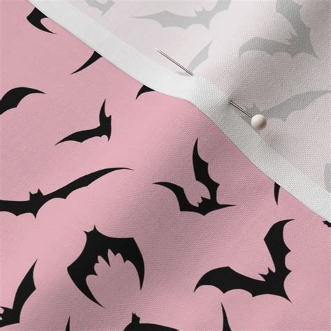 bat print (pastel pink) Fabric | Spoonflower