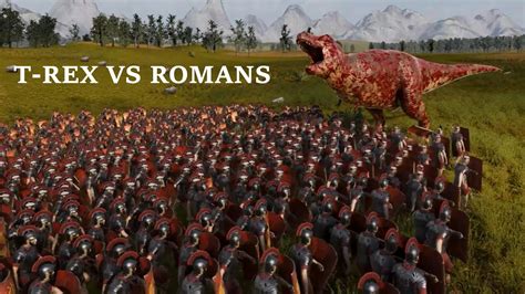 T Rex Vs Ancient Romans Ultimate Epic Battle Simulator Youtube