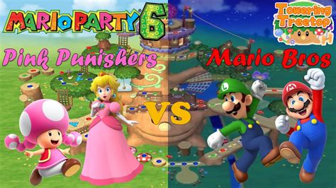 Mario Party Toadette Peach Vs Mario Luigi Towering Treetop