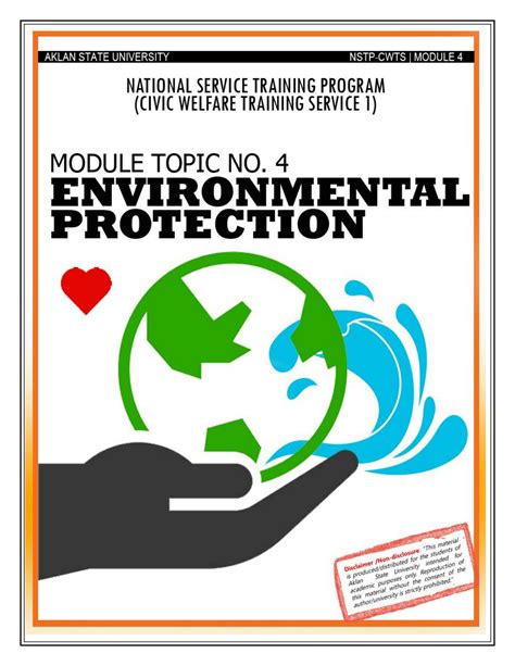 Solution Nstp Module Chapter Environmental Protection Studypool