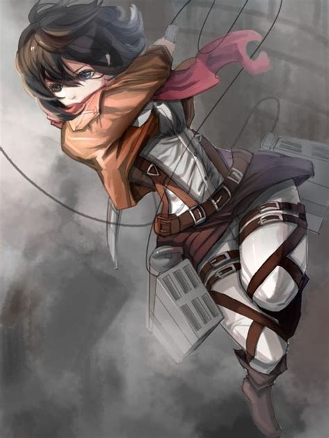 Mikasa Ackerman Kyojin Shingeky Titanes Anime