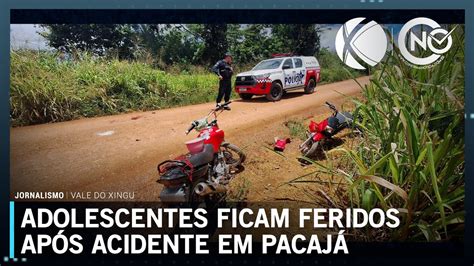 Adolescentes ficam feridos após acidente entre motocicletas em Pacajá