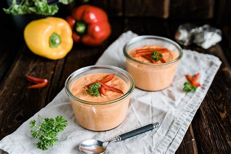 Paprika Feta Dip Cremiger Aufstrich Mit Ger Steten Paprika