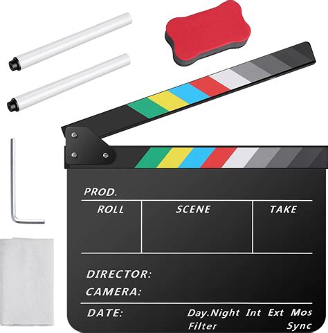 Amazon Hilitchi Film Movie Cut Action Board Acrylic Plastic Slate