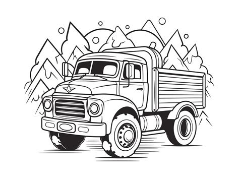 Playful Truck Coloring Fun - Coloring Page