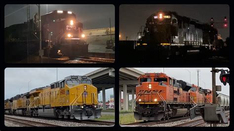 Freight Trains In Houston Ft UP SD40 W NF K3L CP Leader NS Leader