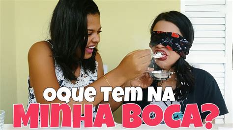 Desafio Oque Tem Na Minha Boca Youtube