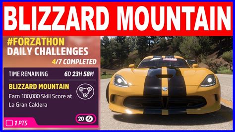 Forza Horizon 5 BLIZZARD MOUNTAIN Forzathon Daily Challenges Earn