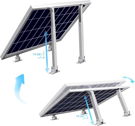 Lot de 2 supports de toit pour panneau solaire angle de 15 à 30