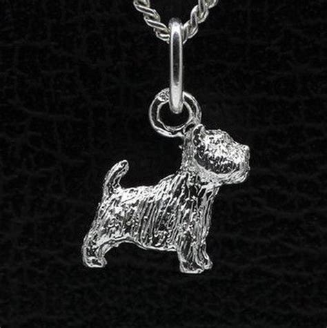 Zilveren West Highland White Terrier Ketting Hanger Klein Bol