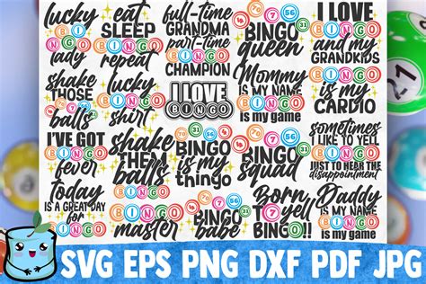 Bingo Svg File Bingo Monogram Svg Bingo Shirt Design Svg Bingo