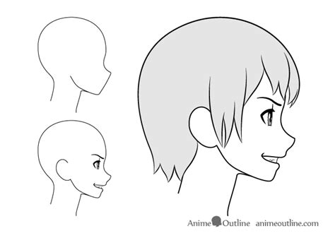 Anime Head Side View Tutorial ~ How To Draw The Head And Face – Anime ...