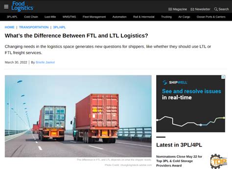 Whats The Difference Between Ftl And Ltl Logistics Ta Services