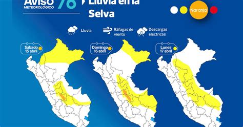 Lluvias En El Per Senamhi Advierte De Lluvias Acompa Adas Con