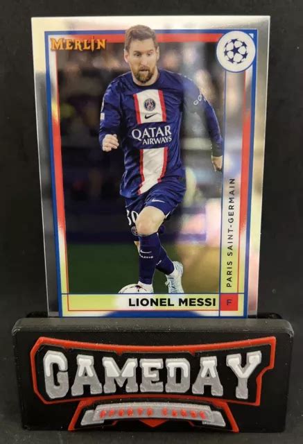 2022 23 TOPPS MERLIN Chrome UEFA LIONEL MESSI 104 Paris Saint Germain