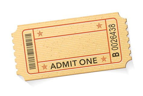 Admit One Ticket Template Vector Free | AI, SVG and EPS