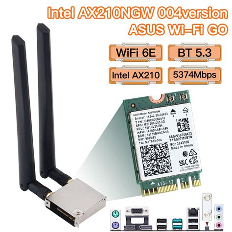 Adaptador De Red Intel Ax Asus Wifi Go Wifi E Inal Mbrico Bluetooth