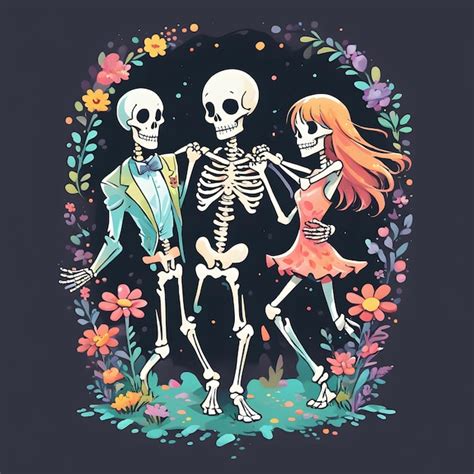 Premium Photo | Cute Skeleton Couple