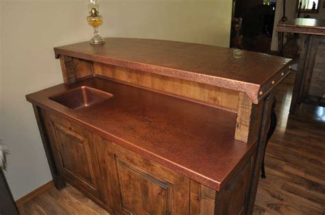 Rustic Copper Bar Counter Top | Mountain Copper Creations