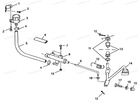 Polaris Atv 1999 Oem Parts Diagram For Rear Brake Master Cylinder