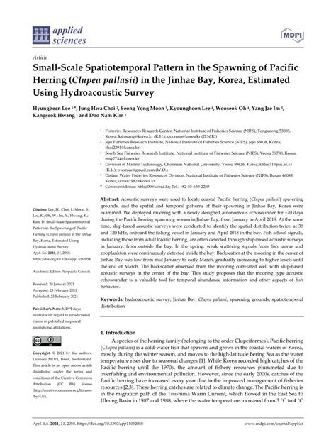 Pdf Small Scale Spatiotemporal Pattern In The Spawning Of Pacific