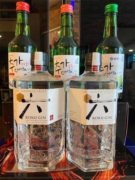 700ml Roku Gin And 2 Bottles Korean Sojuchuga Soju Minimart Clearance