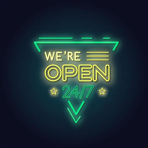 Free Vector Neon We Are Open Sign