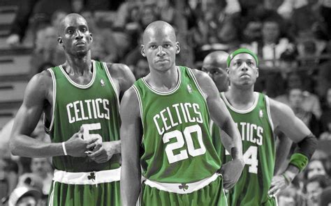 Download Paul Pierce Ray Allen Kevin Garnett Black And White Wallpaper