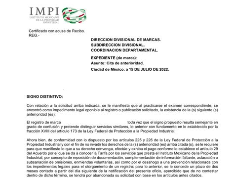 Cómo dar respuesta a un oficio del IMPI Registrar una Marca en México