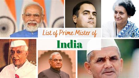 List Of All Prime Minister Of India 1947 To 2023 Updated Youtube