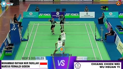 Fadillah Gideon INA Vs Chiang Wu TPE R32 Yonex Sunrise Guwahati