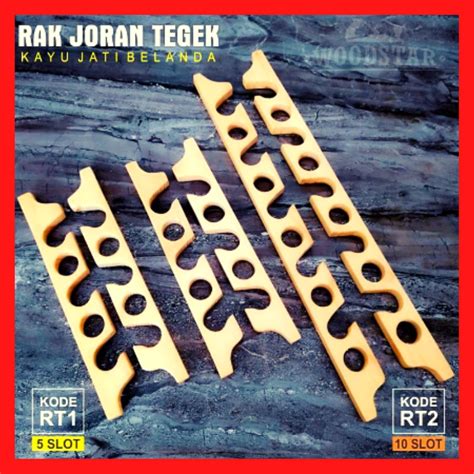 Jual Rak Pancing Tegek Rak Joran Pancing Dinding Tempat Tegek Kayu