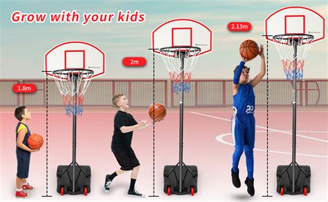 Northern Stone Junior Height Adjustable Basketball Hoop Free Standing